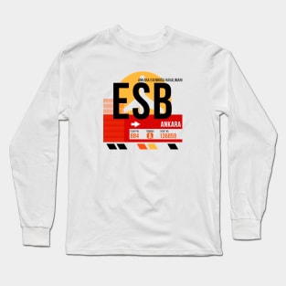 Ankara (ESB) Airport // Sunset Baggage Tag Long Sleeve T-Shirt